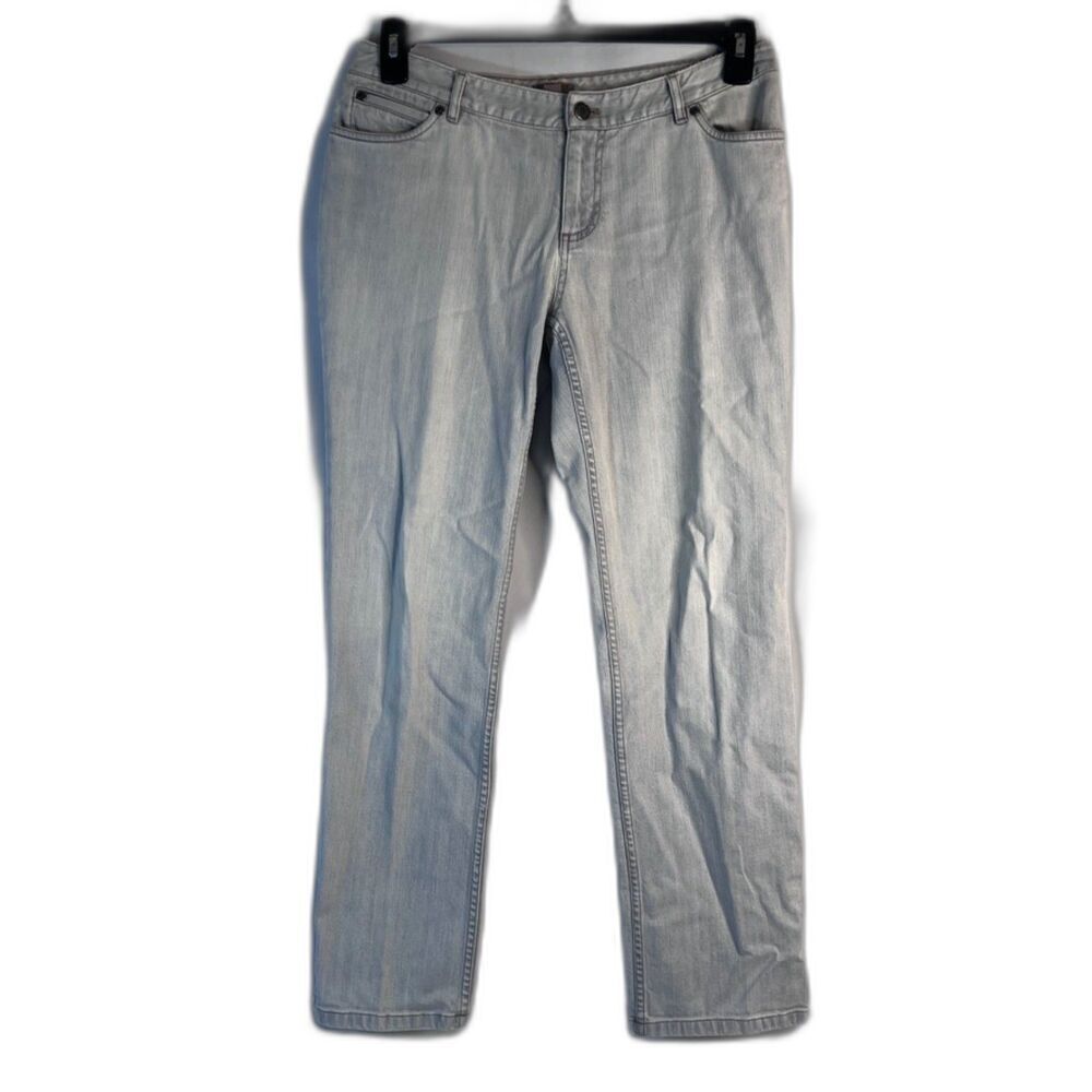 J Jill Light Grayish Slim Leg Stretch Basic Petite Denim Jeans Size 8